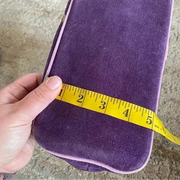 Victoria's Secret Vintage Y2K 90s Purse Handbag Purple Gold Velour - Picture 8 of 14